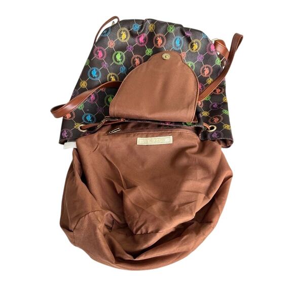 U.S. Polo Assn. Rainbow Logo Drawstring Backpack Purse – Cute & Functional - Picture 5 of 16